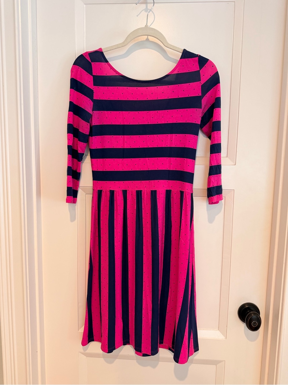 Lilly Pulitzer Pink and Navy Striped Fit-and-Flare Dress
